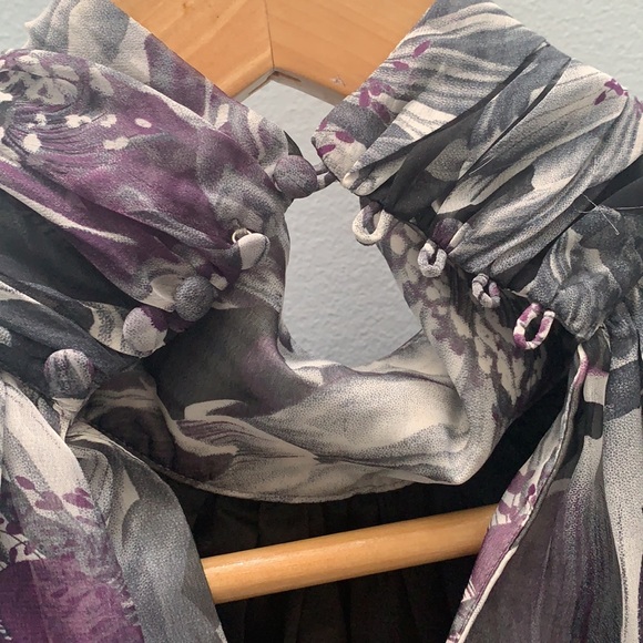 🦋High neck floral blouse - Picture 4 of 9